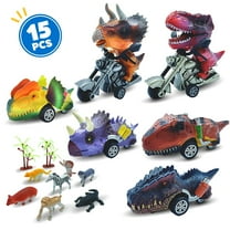 Jeexi Dinosaur Toy Pull Back Cars, 6 Pack Dino Toys for 3 Year Old Boys and Toddlers, Boy Toys Age 3,4,5 and Up, Pull Back Toy Cars, Dinosaur Games with T-Rex