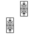 thumbnail image 2 of Decoración de pared tallada hueca de hierro, 15x30cm, elementos florales y geométricos decorativos negros para decoración de dormitorio, multiusos, 2, 2 of 8