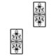thumbnail image 2 of 2x decoración de pared tallada hueca de hierro, 5,9x11,8 pulgadas, elementos florales y geométricos negros decorativos para regalo de inauguración de, 2 of 8