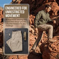 thumbnail image 5 of Men's Tactical Cargo Pants, Polyester Water Resistant Multi Pocket Work Pants, Outdoor Hiking Fishing Climbing Trousers, 5 of 6