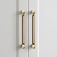 thumbnail image 6 of Goo-Ki 6 Pack 5''(128mm) Hole Center Champagne Bronze Cabinet Pulls, Zinc Alloy Knurled Grip Cabinet Handles for Drawer,Dresser,Cupboard Wardrobe Cabinet, 6 of 7