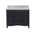 thumbnail image 4 of Abbey 42" Bathroom Vanity with Marine Gray Cabinet and Carrara Marble Top, 4 of 6