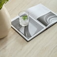 thumbnail image 5 of Fiberglass Square Coffee Table with Imitation Stone Design, 35.43'' Modern Center Table for Living Room, Office & Apartment, No Assembly Required, 5 of 8
