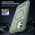 thumbnail image 7 of Dteck Magnetic & Seamless Stand for iPhone 11, Compatible with MagSafe, Military Grade Drop Protection, Slim Frosted Rugged Kickstand Phone Case for iPhone 11,Green, 7 of 7