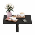 thumbnail image 5 of Furinno Claude 2-Tier Black Coffee Table, Mid-Century Style Coffee Table with Wooden-Legs, Side Table with Open Shelf, for Living Room, Bedroom, Home Office, Black Espresso, 5 of 5