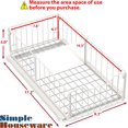 thumbnail image 2 of Simple Houseware Pull Out Sliding Basket Cabinet Drawer Organizer for Cupboard Storage, White, 2 of 9