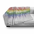 thumbnail image 2 of Music Soft Flannel Fleece Blanket, Rainbow Digital Style Equalizer Amplifier Recording Equipment Night Club Disco Theme, Cozy Plush for Indoor and Outdoor Use, 60" x 80", Multicolor, by Ambesonne, 2 of 5