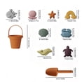 thumbnail image 2 of Beach Games Toys for Kids 11-Piece Silicone Beach Toy Set with Shovel Bucket Animal Sand Molds Mesh Carry Bag Safe Outdoor Sand Play for Toddlers Preschoolers Indoor Sandbox Garden, 2 of 5