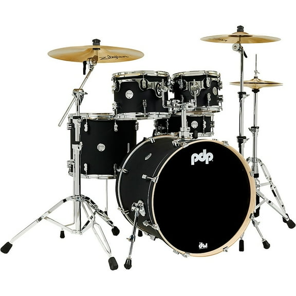 PDP Concept Maple Series 5-Piece Drum Shell Pack - 22" Bass (Satin Black, Finishply)