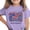 Purple, variant on Girls Patriotic American Flag T-Shirt Pink Polyester Spandex Floral Butterfly Graphic Short Sleeve Crew Neck,Size 13-14T