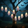 thumbnail image 6 of WKSCLPAI Cute Ghost Light String, 8.2 FT Ghost Hanging Decoration Halloween LED String Lights with Remote Control, 8 Lighting Modes, Interesting Holiday Theme Decoration, 6 of 7