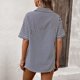 thumbnail image 4 of Top Fiudx con Solapa y Hombros Estampados a Rayas Cuello en V para mujer, 4 of 7