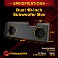 thumbnail image 3 of QPower Dual 10" Sub Box for Chevy Silverado & GMC Sierra Crew & Double Cab 2019-2026, 3 of 10