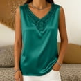 thumbnail image 4 of IFNWSV Tank Tops for Women U Neck Sleeveless Spaghetti Strap Solid Color Lightweight Summer Cami Green M, 4 of 6