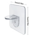 thumbnail image 4 of Moyic Gancho autoadhesivo de 4 Uds., clavija de almacenamiento interior para baño, soportes de ropa de alta resistencia, colgador montado en Almacenamiento y organización del hogar Actualizado/7*7cm, 4 of 6