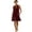 Brick Red, variant on Halter Mini Dress for Women Sleeveless Flowy Beach Sundress (Brick Red S)