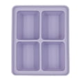 thumbnail image 4 of Hvmvliv Ice Trays 4-Compartments Rectangle-Shape Ice Cubes Trays Large Size Ice Blocks Making Molds with Removable Lids Reusable for Whiskey, Cocktail, Stackable Ice Cubes Purple, 4 of 6