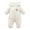 White-2, variant on Jumpsuit White Onesie Baby Girl Long Sleeve Button down Hooded Jumpsuit with Bear Ears Warm Clothes for Baby Girl Boy Clothes 0-3 Months
