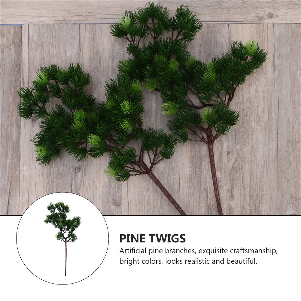 Pine Tree Branch Artificial Beauty Pine Spring Home DIY Decoration (Green), Adult Unisex, Size: 30x25x4.5CM