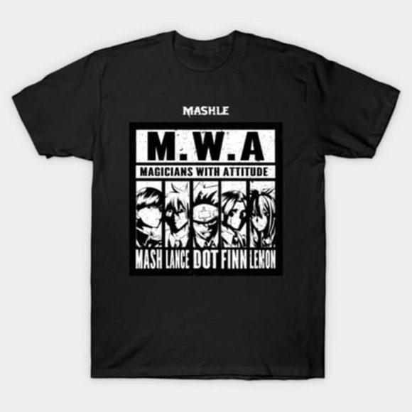 Magicians With Attitude Mashle Magic And Muscles Grunge Anime Art Unisex T-Shirt, sizes up to 3XL