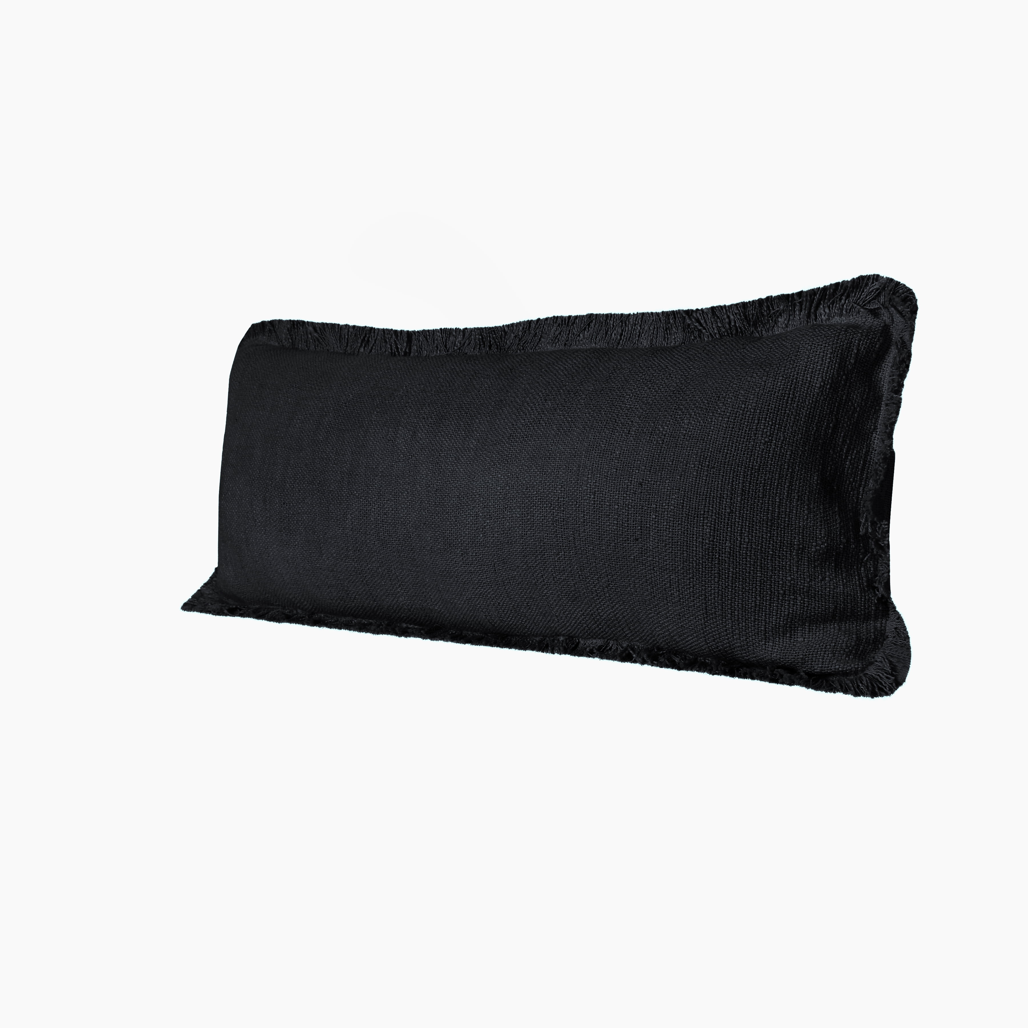 Ox Bay Austin Hand-Woven Distressed Organic Cotton Pillow Cover, 14" X 36"