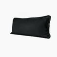 thumbnail image 3 of Ox Bay Bennett 14" x 36" Jet Black Fringed Cotton Adult Decorative Lumbar Throw Pillow, 3 of 6