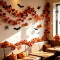 thumbnail image 6 of chaungfeng Artificial Maple Leaf Garland,79" Halloween Thanksgiving Foliage Hanging Vines - Fake Ivy,for Wedding Party Garden,Home,Dining Table Decoration,Wall,Fireplace, 6 of 8