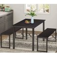 thumbnail image 1 of Homury Table à Manger Moderne Studio Soho avec Deux Bancs Ensemble 3 Pcs Espresso, HDT111006WR, 1 of 7