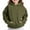 Army Green, variant on BRGZLK Boys Girls Hooded Sweatshirt Trendy Solid Color Casual Long Sleeve Hoodies Cute Oversized Fleece Pocket Pullover Tops Beige 9-10 Years