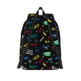 thumbnail image 2 of Lsque Gamepads Pattern Canvas Daypack, Durable Backpack, High-quality Versatile Backpack,Vintage Compact Backpack-Small, 2 of 6