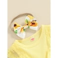 thumbnail image 6 of Suealasg Baby Girl Clothes Floral Print Lace Patchwork Romper Dress and Headband Set Infant Newborn Girls 2Pcs Summer Outfits, 6 of 9