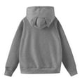 thumbnail image 3 of Women's Cat Ears Hoodie Fleece Pullover Sweatshirt Y2K Cute Winter Clothes Fall Fashion Hooded Sweater Top, 3 of 5
