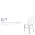 thumbnail image 2 of Commercial Grade 2 Pack White Metal Indoor-Outdoor Chair, 2 of 9
