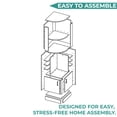 thumbnail image 6 of Syrah Corner Bar Cabinet, Eight Bottle Cubbies, Double Door, Two Open Shelves Light Gray, 6 of 7
