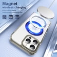 thumbnail image 5 of ELEHOLD Case for iPhone 16 Pro Max, Magnetic Shockproof Transparent Case with 360° Ring Kickstand,Gray, 5 of 10