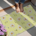 thumbnail image 4 of Lightgreen Daisy Flower White Blooms Pattern Door Rugs,Washable Non Slip Door Mats Indoor,Decorative Door Mats,Entry Mat Indoor for Entrance,Bedroom,Kitchen,Bathroom,20"x32", 4 of 6
