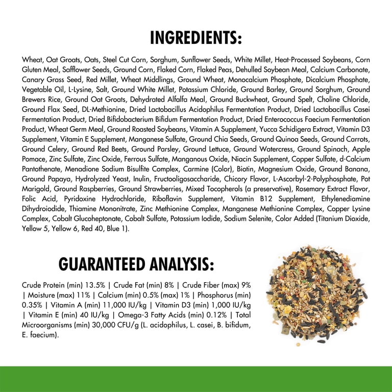 Vitakraft Menu Vitamin Fortified Cockatiel & Lovebird Food, 4 Lb photo 5