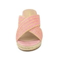 thumbnail image 2 of BLISSFUL STEP Sandales Compensées à Plateforme pour Femmes à Brides Croisées Rose 5,5, 2 of 8
