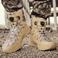 thumbnail image 2 of Wyzesi Plus Boots Extra Wide Calf Men Ankle Boots Fashionable New Pattern Simple Solid Color Autumn and Winter Adjustable Buttons Comfortable Thick Sole Lace Up Shoes Cold Winter Boots for Men, 2 of 9