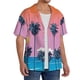 thumbnail image 2 of Fotbe Beach with Palm Trees Camisa Estampada de Manga Corta para Hombre, Casual de Verano, Estilo Playero, Sin Arrugas-Small, 2 of 5