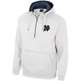thumbnail image 2 of Men's Colosseum White Notre Dame Fighting Irish Half-Zip Hoodie, 2 of 3