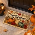 thumbnail image 4 of Ouuluon Soft Fall Pumpkin Maple Leaf Floor Mat, 16x24 inch Halloween Thanksgiving Decorative Rug for Bathroom Kitchen Porch Entryway, 4 of 7