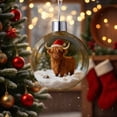 thumbnail image 1 of Christmas Snow Globe Ornament Set With Dog Animal Figures In Clear Glass Ball Featuring Santa Hat Design And Simulated Snow Scene, 1 of 3
