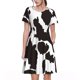 thumbnail image 1 of Balery Cow Skin 2 Vestidos sueltos de manga corta para mujer, vestidos de verano 2025, vestidos casuales de corte A con vuelo., 1 of 6