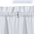 thumbnail image 3 of Curtain Valance Bathroom Waterproof Rod Pocket Waffle Weave White Valance Kitchen Curtains Valance for Bathroom Window Treatment Valance, 60"x15",White,One Panel, 3 of 7