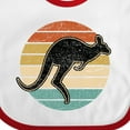 thumbnail image 4 of Inktastic Kangaroo Retro Australia Boys or Girls Baby Bib, 4 of 4