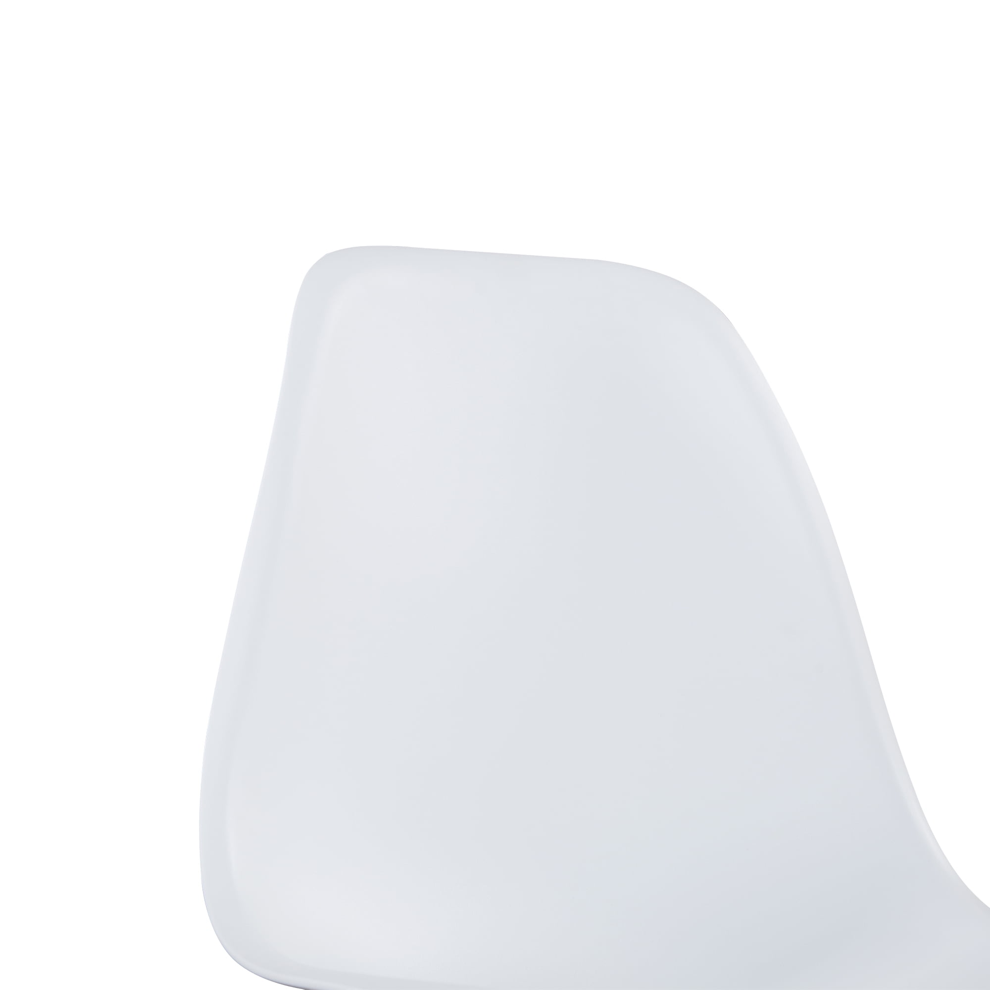 Kepooman Set of 4 Modern Armless Dining Chairs with Wood Legs, White Kepooman Set of 4 Modern Armless Dining Chairs with Wood Legs, White