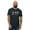 Midnight Navy, variant on AMERICAN DAD Fitted men T-shirt (Heather Grey, S)