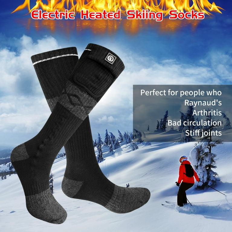 SNOW DEER Heated Socks,7.4V Electric Rechargeable Battery Heating
