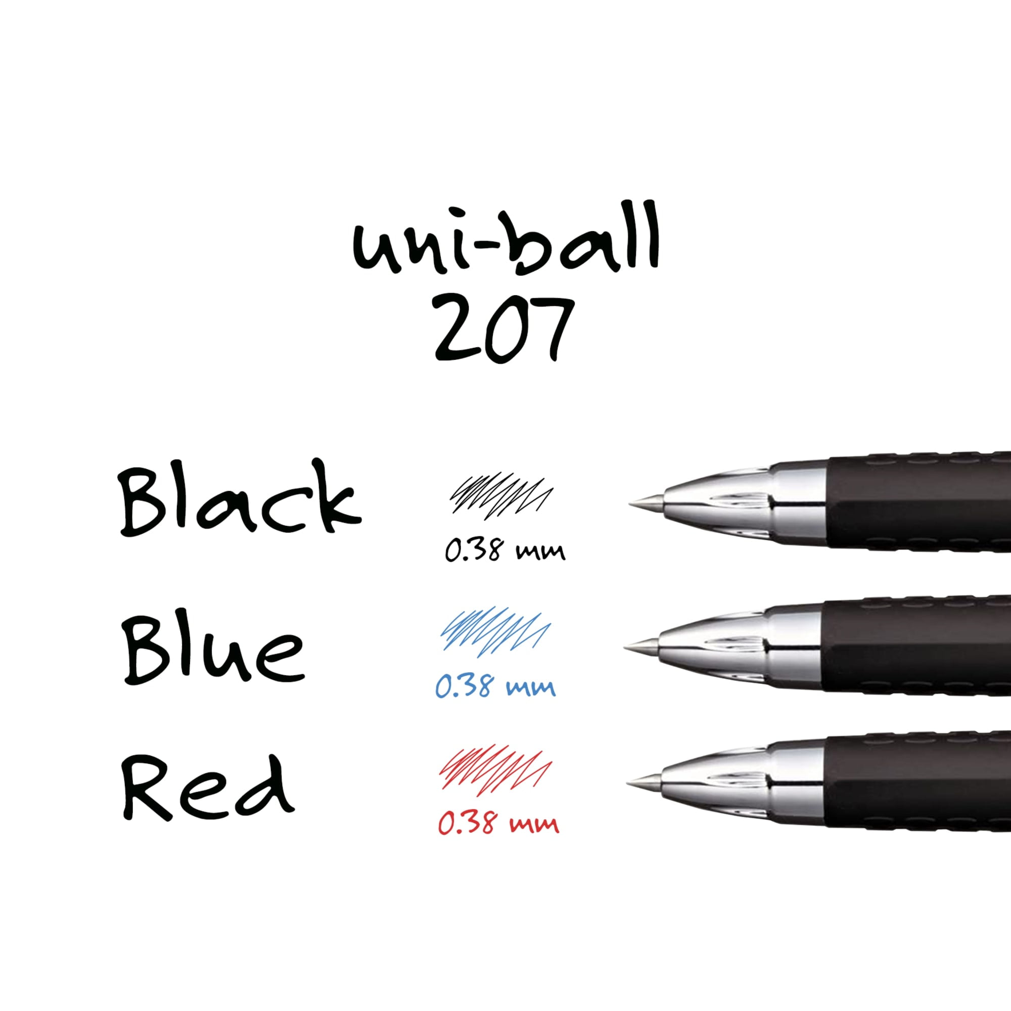Uniball 207 Ultra Micro Point Retractable Gel Pens, Blue Ink Uniball 207 Ultra Micro Point Retractable Gel Pens, Blue Ink